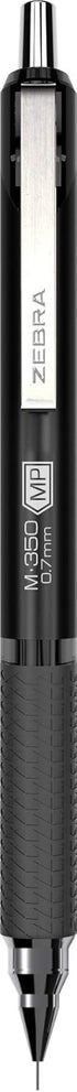 Zebra Pen M-350 Mechanical Pencil, 0.7mm Medium Point, Space Black Premium Metal Barrel, 2-Pack with Lead and Eraser