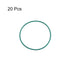 uxcell Fluorine Rubber O-Rings, Green, Pack of 20, 30mm OD 28mm ID 1mm Width FKM Seal Gasket for Plumbing Machinery