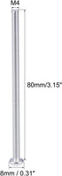 uxcell M4x80mm Machine Screws Pan Phillips Cross Head Screw 304 Stainless Steel Fasteners 10Pcs