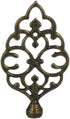 Paykoc Imports 3.75" Decorative Metal Finial Top Threaded Top Lock for Upright Style Table Lamps