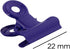 JAM PAPER Metal Bulldog Clips, Small 22mm, Purple, 25/Pack for Office Use