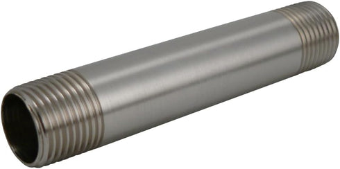 Plumb Pak K33-40BNLF Lead-Free Brushed Nickel Pipe Nipple, 1/2" IPS x 4" for Supply Riser Toilet Tube