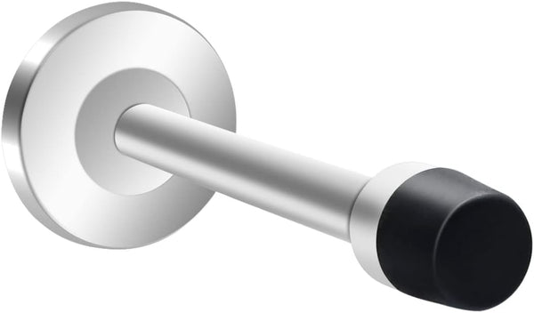 Door Stopper - Long 304 Stainless Steel Sound Dampening Door Stop Bumper Wall Protector, 5 inch Silver