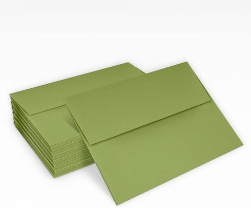 LUXPaper A2 Invitation Envelopes | Peel & Press | Avocado Green | 4 3/8" x 5 3/4" | 70lb. Text | 50 Qty