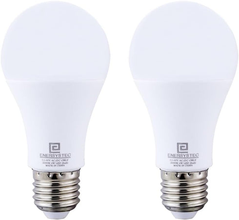 12V-60 Volt LED Light Bulb, 12V Low Voltage 6W, 3000K Warm Light, 40W Equivalent, E26 Medium Screw Base, 2 Pack