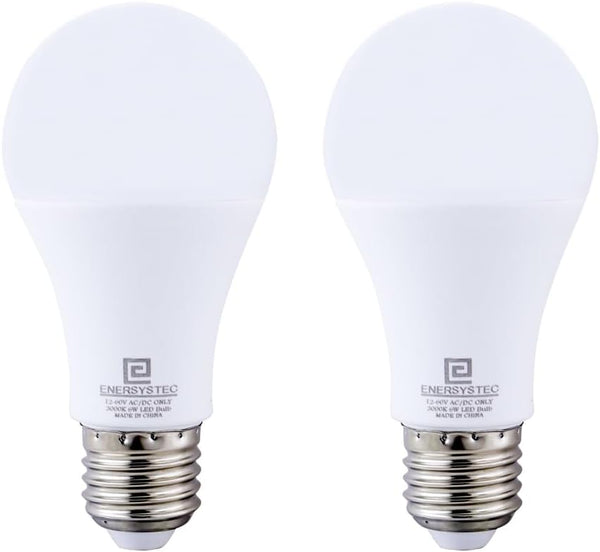 12V-60 Volt LED Light Bulb, 12V Low Voltage 6W, 3000K Warm Light, 40W Equivalent, E26 Medium Screw Base, 2 Pack