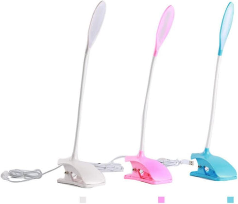 anso USB Rechargeable Clip-on Desk Lamp - LED Light in Blue