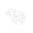 uxcell White Silicone O-Rings, 7mm OD 4mm ID 1.5mm Width VMQ Seal Gasket, Pack of 20 for Pipe Repair