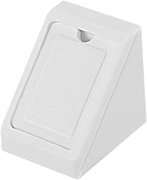 Boxonly 90 2 50Pcs Shelf Cabinet Door Degree Plastic Corner Braces Holes Angle Bracket, White