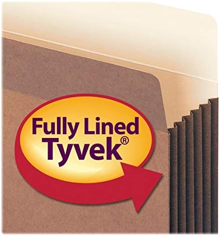 Smead File Pocket with Fully-Lined Gusset, Straight-Cut Tab, Letter Size, Redrope, 10 per Box (73274)