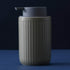 PAGOIAAR Soap Dispenser - Bathroom Countertop Pump Bottles, Refillable Ceramic Stripe Matte Lotions