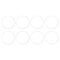 PATIKIL 8pcs Tri Clamps Gasket, 23.35cm OD 219mm ID Sanitary TC Tri