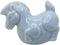 HanOaki Pottery and Porcelain Cabinet Door Handle with Cartoon Horse Design, Brass Base
