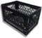 Hengulus Authentic 19x13x11 6 Gallon 24 Quart Rectangular Dairy Milk Crate (BLACK)