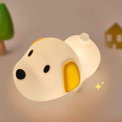 S NMT Cute Dog Silicone Night Light for Kids Room, 7 Colors