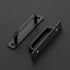 Ravinte Barn Door Handles 6 Pack Sliding Door Handle 6.3" Hole Center Barn Door Handles Black Cabinet Handles Door Pull Handle Zinc Alloy Door Pulls with Plate for Sliding Closet Door Handle by Ravinte
