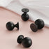 SANCHAKOU 2Pcs Dresser Drawer Pulls Brass Bedside Table Wardrobe Handle Round Ball Single Hole Cabinet Door Handle