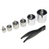 Precision Weight 5g 10g 20g 50g 100g Steel Chrome Calibration Scale Weight Kit Set with Tweezers for Digital Balance