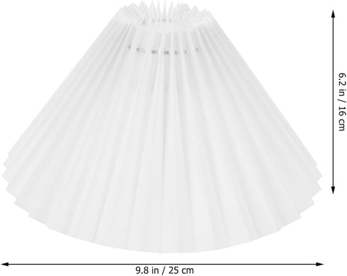 E27 9.84X9.84X6.29In Pleated Lamp Shade Chandelier Shade for Floor Lamp Light Cover Softens Light Eye Protection Home