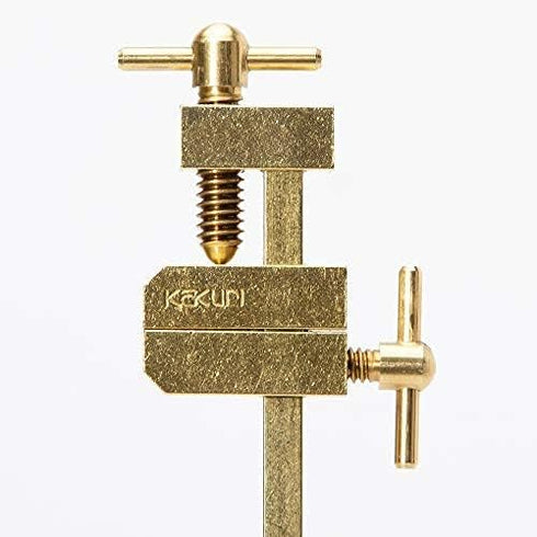KAKURI 6" HATAGANE Bar Clamps for Woodworking, Japanese Metal Parallel Clamps Tool Set, 2 Pcs, Brass Gold, Made in JAPAN