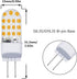 Lxcom Lighting 4W G6.35 LED Light Bulbs (5 Pack) - 110V Warm White 3000K for Desk Lamp Accent Chandelier