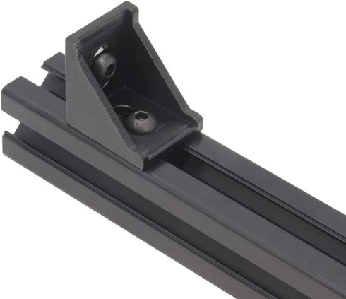 Zeberoxyz 10PCS 4040 Corner Bracket Black Right Angle with M6 Screws for Aluminum Extrusion