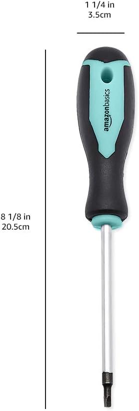 Amazon Basics 12-Piece Magnetic Screwdriver Set, Turquoise, 7 x 2 x 14.8 inches