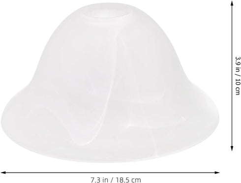 HONITANO 7.28X7.28X3.93 Inch Glass Lamp Shade Pendant Light Cover Decorative Lampshade Holder Replacement for Bedroom