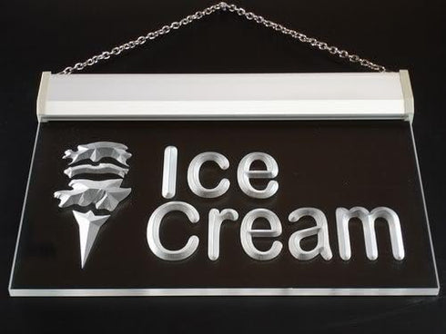 i113-b ADVPRO Open Ice-Cream Cafe Mini Bar NR Neon Light Signs