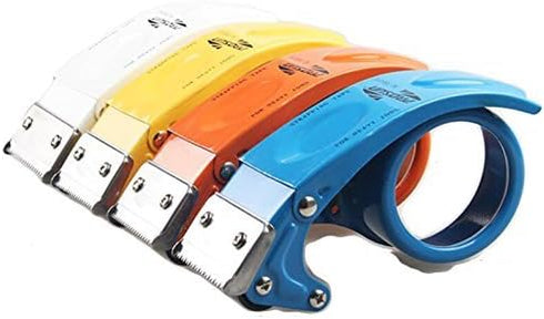 Metal Handheld 2 Inch Tape Gun Dispenser for Packing, Packaging Sealing Cutter, Orange