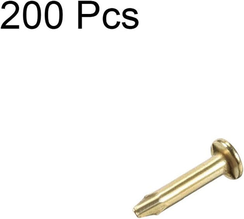 uxcell Small Tiny Hardware Nails Iron 1.2X6mm(DxL) for DIY Decorative Wooden Boxes Accessories Gold Tone 200pcs