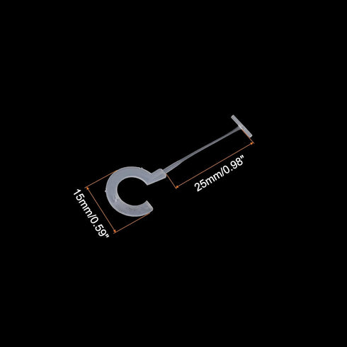 MECCANIXITY J Hook Standard Tagging Fasteners,Plastic Regular,Standard Label Gun Price Tagging Barbs for Garment Price Tag Label Tagging Barbs 25mm/0.98 Inch,Pack of 500 White by MECCANIXITY