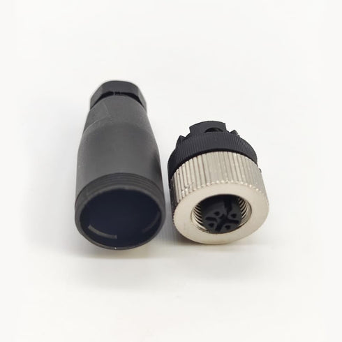 2Pcs M12 4 Pin Female Circular Connector, A Code Industrial Circular Connector IP67 Waterproof for PG7 Cable