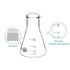 StonyLab 2-Pack Glass 50ml Heavy Wall Erlenmeyer Flasks - Narrow Mouth with Heavy Duty Rim