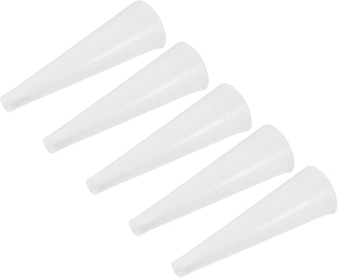 MECCANIXITY Silicone Rubber Tapered Plug 1.6mm to 4.8mm Solid White, 40 Pieces for Powder Coating, Laboratory Use