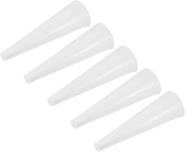MECCANIXITY Silicone Rubber Tapered Plug 1.6mm to 4.8mm Solid White, 40 Pieces for Powder Coating, Laboratory Use