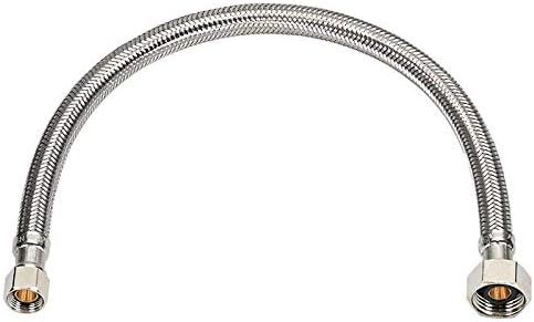EZ-Fluid Plumbing 30" x 1/2" Fip x 3/8" Comp S.S Braided Flexible Water Hoses Connectors for Faucets