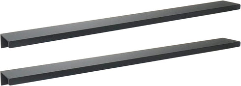 LC LICTOP Concealed Handle Black Mount Finger Edge Pull for Home Kitchen Door Drawer Cabinet, 400mm Length, 2Pcs