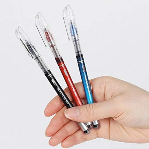 Morning Glory Mach Slim Ball Pen - 0.28 mm Fine Point Tip - 12 pcs - Black