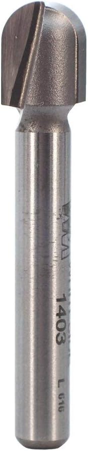 Whiteside Router Bits 1403 Round Nose Bit with 3/16-Inch Radius 3/8-Inch Cutting