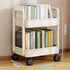 AUNMAS 2 Tiers Plastic Rolling Utility Cart with Wheels, Multi Functional Storage Trolley Mobile Shelf Rolling Storage