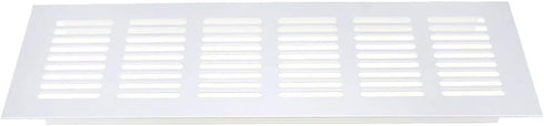Geesatis 2 Pcs Aluminum Alloy Door Air Vent Grille for Cabinet Shoe Cabinet Hardware Accessories Ventilation Cover, with Mounting Screws, Silver, 9.8 x 3.1 inch / 250 x 80 mm
