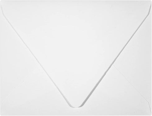 LUXPaper A2 Contour Flap Invitation Envelopes | White | 4 3/8" x 5 3/4" | 80lb. Text | 100% Recycled | 50 Qty