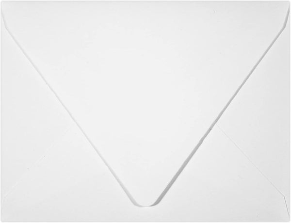 LUXPaper A2 Contour Flap Invitation Envelopes | White | 4 3/8" x 5 3/4" | 80lb. Text | 100% Recycled | 50 Qty