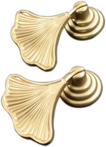 Generic Modern fashion creative ginkgo leaf single hole drawer knob bookcase shoe cabinet bedside table fan-shaped
