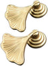 Generic Modern fashion creative ginkgo leaf single hole drawer knob bookcase shoe cabinet bedside table fan-shaped