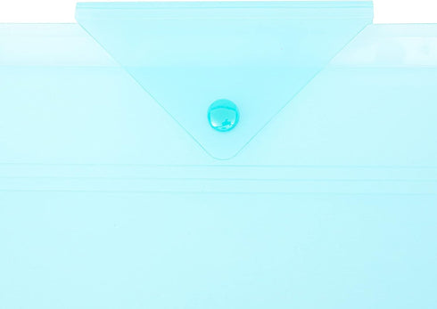Okuna Outpost 3 Pack Expanding File Folder, Pocket Document Organizer with Snap Closure and Labels (Letter Size, Blue)