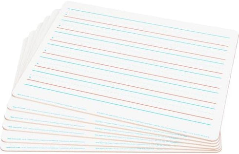 Two-Sided Primary Lined Dry Erase Boards, Non-Magnetic, 6 Boards