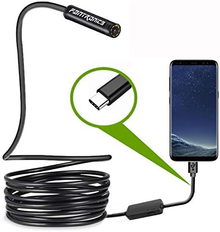 FANTRONICS USB Snake Inspection Camera with 8 LED Lights, IP67 Waterproof Semi-Rigid Cord for iPhone, iPad, Android