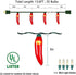 13.6Ft 35 Chili Pepper String Lights Plug in, LED Red Chili Pepper Christmas Lights, Connectable Chili Lights UL Listed